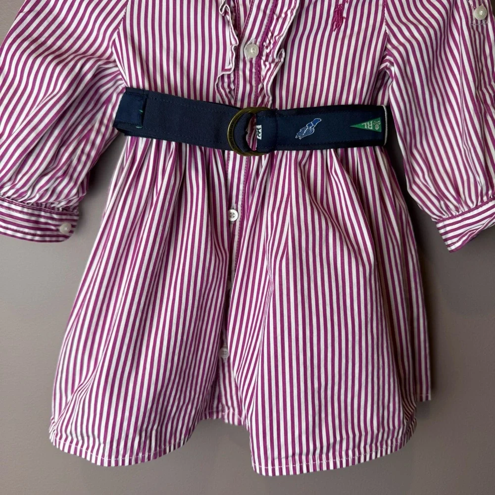 Ralph Lauren Striped Belted Dress 6M